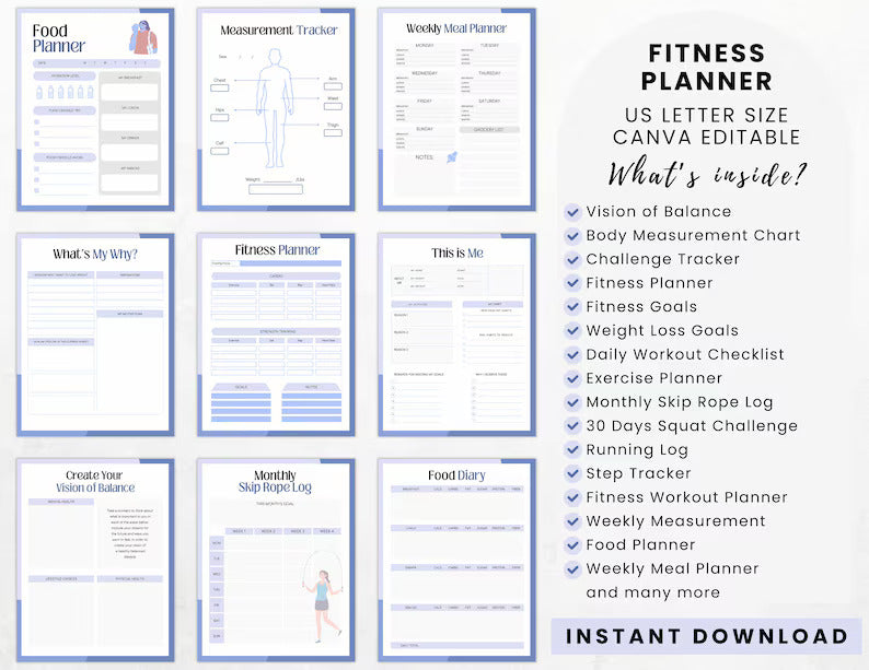 Fitness Planner, Personal Fitness Goal Setting